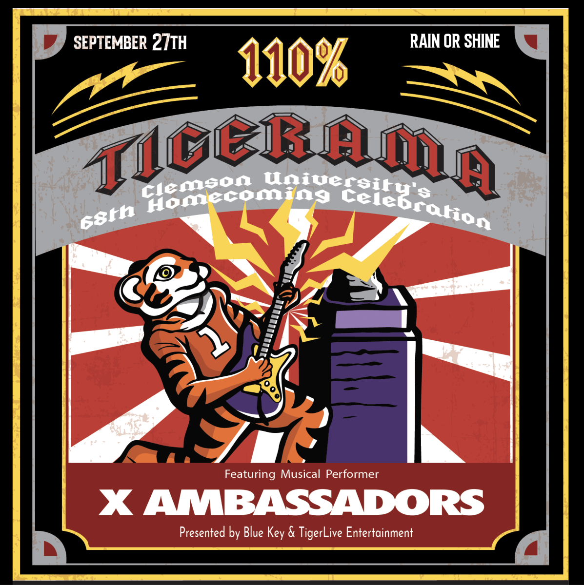 The 68th annual Tigerama will feature a performance from X Ambassadors.